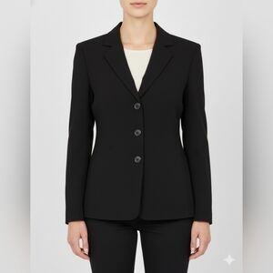 I.N.Studio Women's Black Shoulder Padded Blazer Size 10 (Medium) EUC